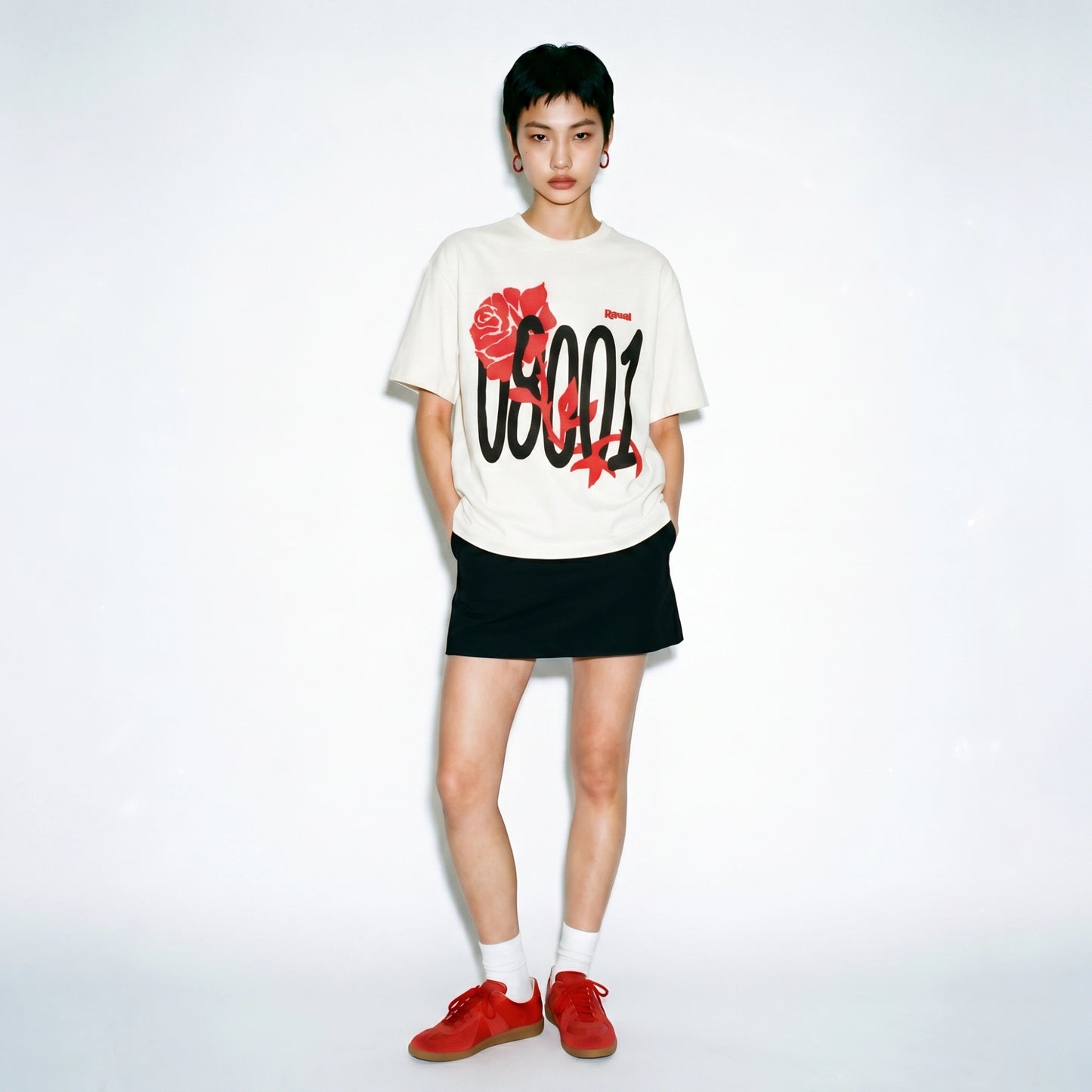 08001 ROSE TEE WHITE