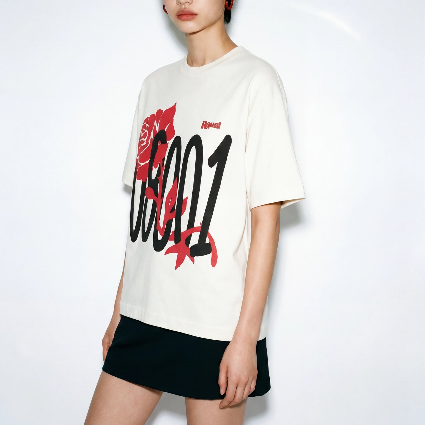08001 ROSE TEE WHITE