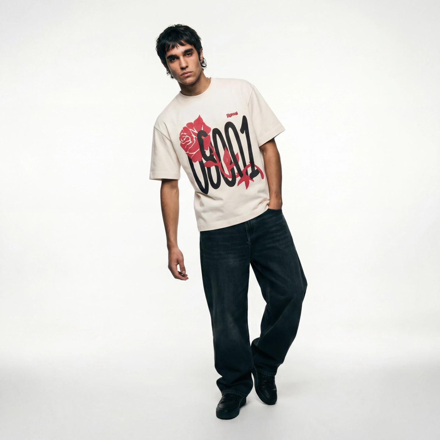 08001 ROSE TEE WHITE