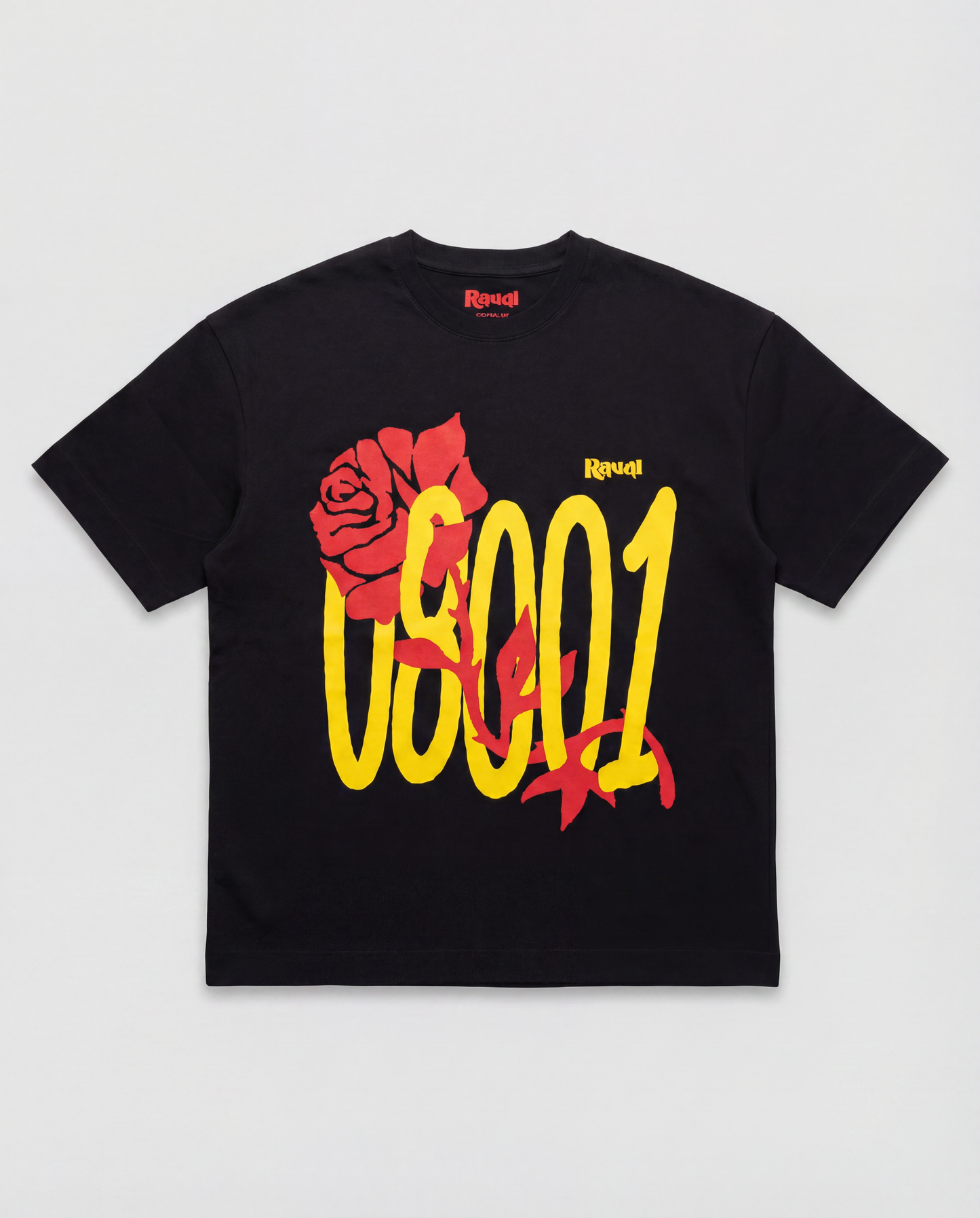 08001 ROSE TEE BLACK